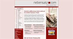Desktop Screenshot of nebensatz.com