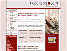 Tablet Screenshot of nebensatz.com